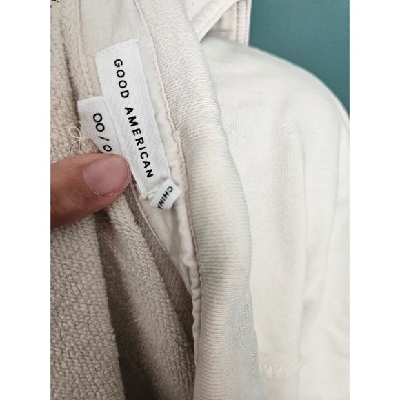 Good American 0-00 Essentials Fleece Shacket Bone Ivory - Picture 6 of 6